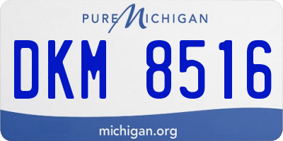 MI license plate DKM8516