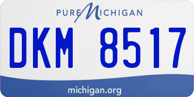 MI license plate DKM8517