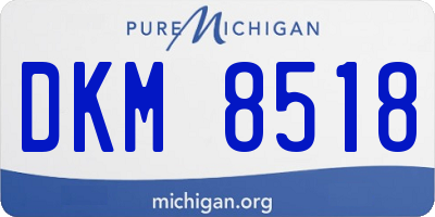 MI license plate DKM8518