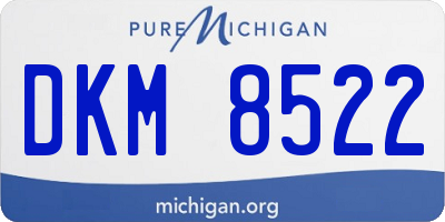 MI license plate DKM8522