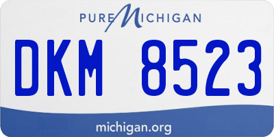 MI license plate DKM8523