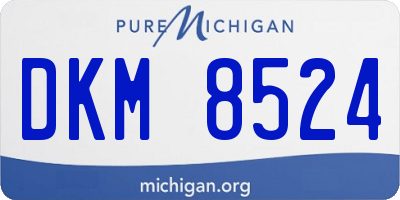 MI license plate DKM8524
