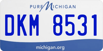 MI license plate DKM8531