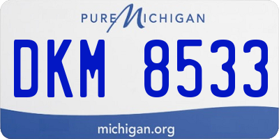 MI license plate DKM8533