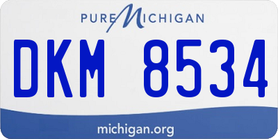 MI license plate DKM8534