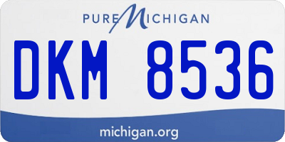 MI license plate DKM8536