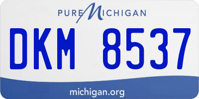 MI license plate DKM8537