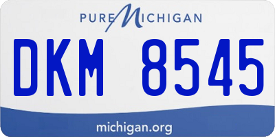 MI license plate DKM8545