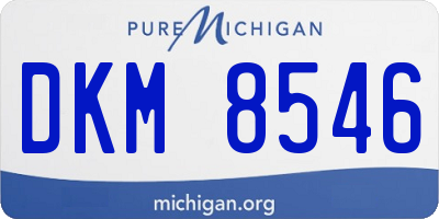 MI license plate DKM8546