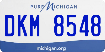 MI license plate DKM8548