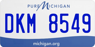MI license plate DKM8549