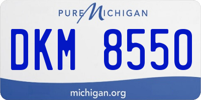 MI license plate DKM8550