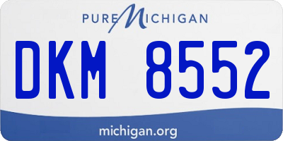 MI license plate DKM8552