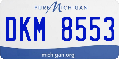MI license plate DKM8553