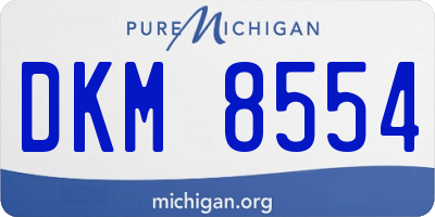 MI license plate DKM8554