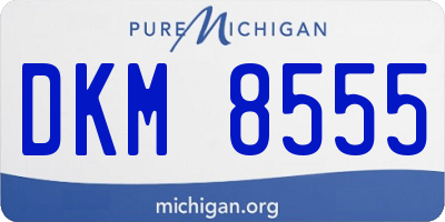 MI license plate DKM8555