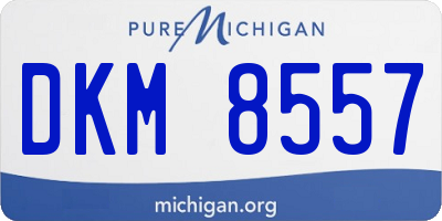 MI license plate DKM8557