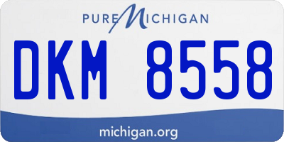 MI license plate DKM8558