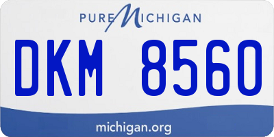 MI license plate DKM8560