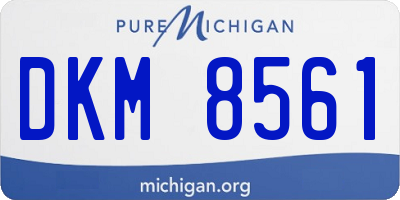 MI license plate DKM8561