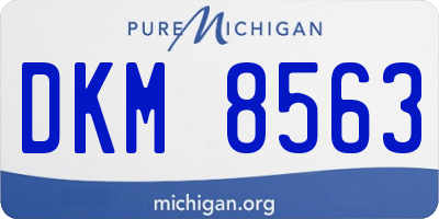 MI license plate DKM8563