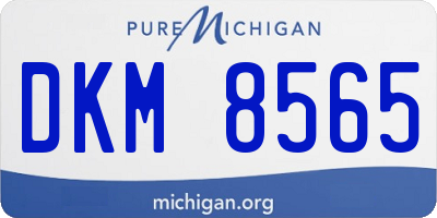 MI license plate DKM8565
