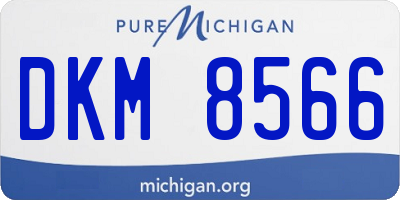 MI license plate DKM8566