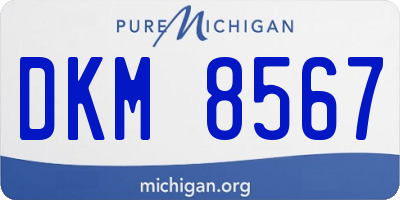 MI license plate DKM8567
