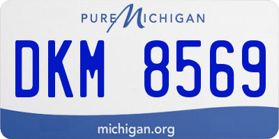 MI license plate DKM8569
