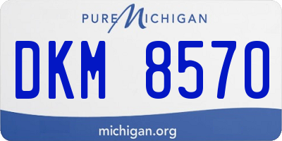 MI license plate DKM8570