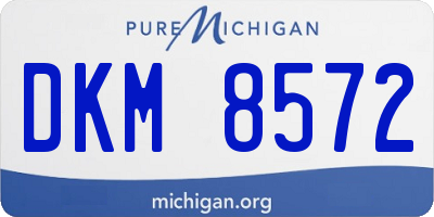 MI license plate DKM8572