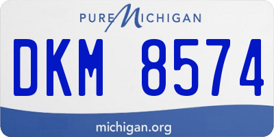MI license plate DKM8574
