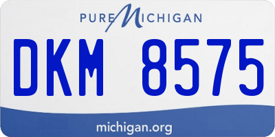 MI license plate DKM8575