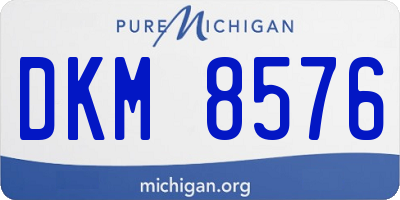 MI license plate DKM8576
