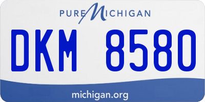 MI license plate DKM8580