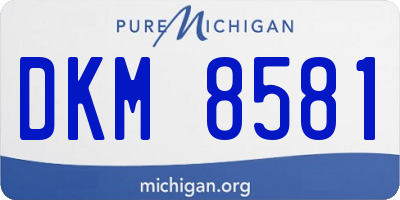 MI license plate DKM8581