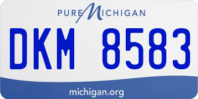 MI license plate DKM8583