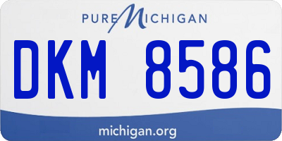 MI license plate DKM8586