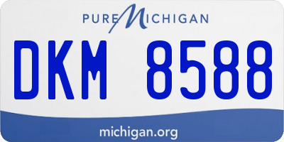 MI license plate DKM8588