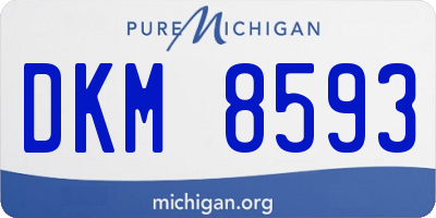 MI license plate DKM8593