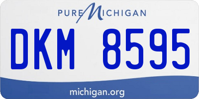 MI license plate DKM8595