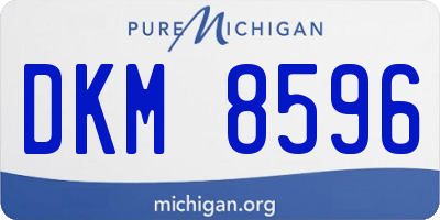 MI license plate DKM8596