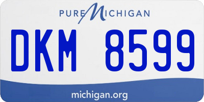 MI license plate DKM8599