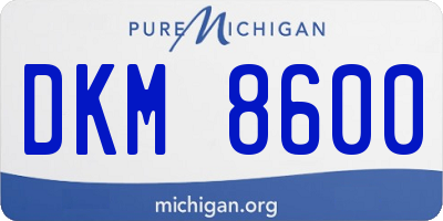 MI license plate DKM8600