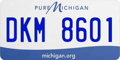 MI license plate DKM8601