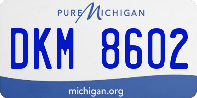 MI license plate DKM8602