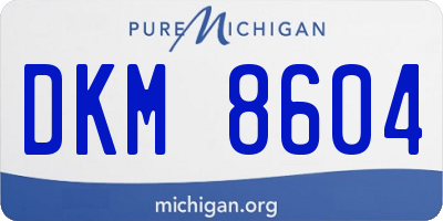 MI license plate DKM8604