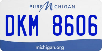 MI license plate DKM8606