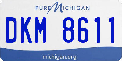 MI license plate DKM8611