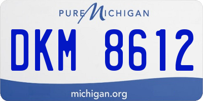 MI license plate DKM8612